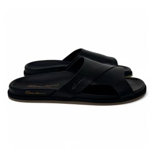 Santoni sandalen zwart Pat