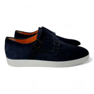 Santoni gespschoen navy Bankable