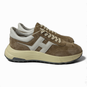 Hogan sneaker suede lichtbruin hyperlight