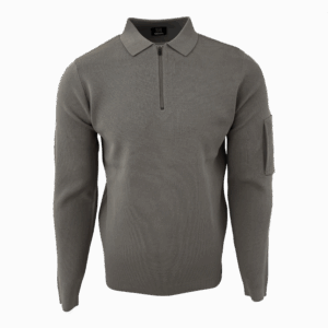 Genti zippolo lange mouw khaki