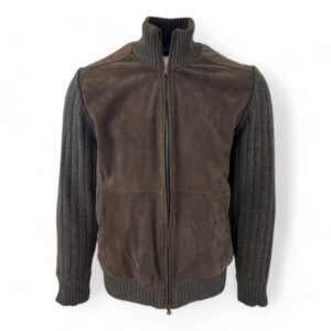 Paul & Shark vest bruin suede/wol/cashmere