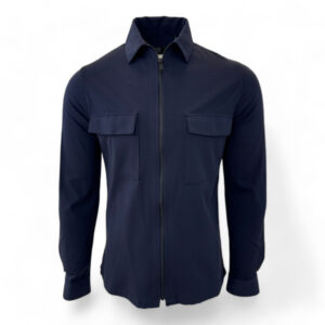Genti Oaks shirt jacket zip navy