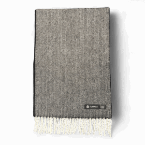 Dante shawl zwart visgraat