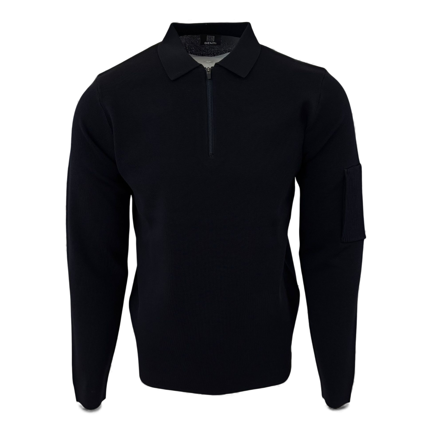 Genti zippolo lange mouw navy