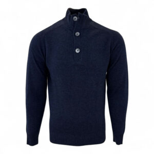 Gentiluomo turtle button zip blauw