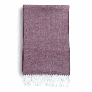 Eton Shawl bordeaux visgraat