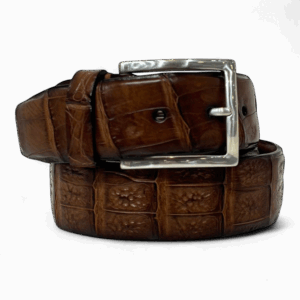 Job86 riem crocodile cognac