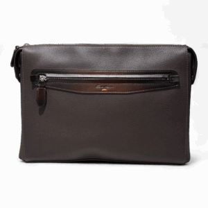Santoni laptoptas bruin leer