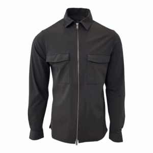 Genti Oaks shirt jacket zip donkergrijs