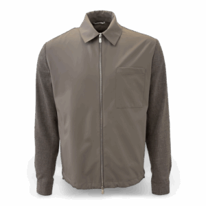 Marco Pescarolo  zipped overshirt Urus taupe