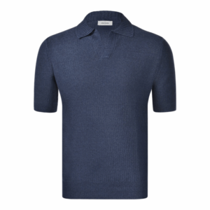 Gran Sasso polo no buttons Tennis blauw