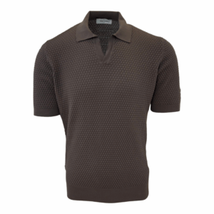 Gran Sasso polo no buttons bruin