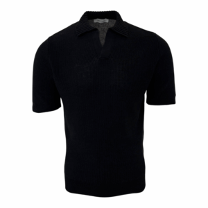 Gran Sasso polo no buttons zwart