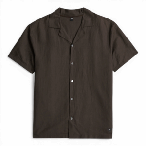 Wahts shirt korte mouw Tanner dark brown