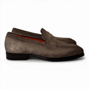 Santoni instapper Adrian suede bruin