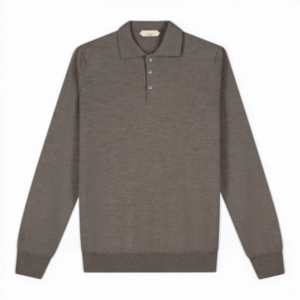 Aurelien Polo lange mouw Ash Grey