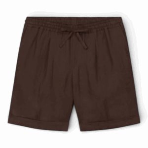 Aurelien Linnen seaside short chocolate