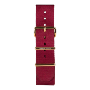 Briston horlogeband Burgundy Rose gold