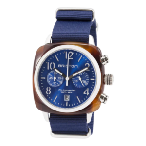Briston horloge acetate steel blue sunray dial