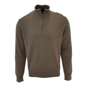 Paul & Shark zippullover katoen/zijde taupe
