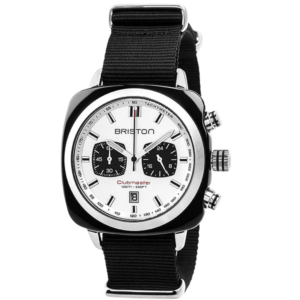 Briston horloge acetate white dial black