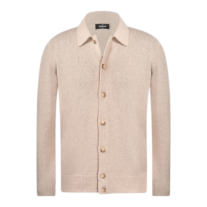 Gran Sasso vest katoen/cashmere lichtbruin