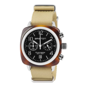 Briston horloge acetate Steel Black dial