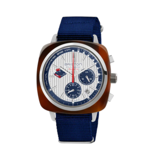 Briston horloge acetate NATO White dial