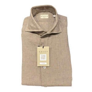 Xacus Camicia linnen lichtbruin