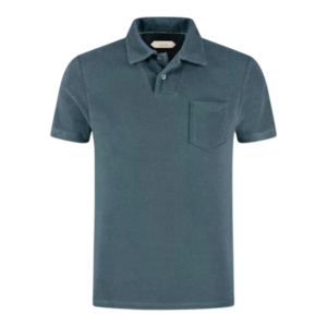 Aurelien Terry Towelling Polo Sea Green