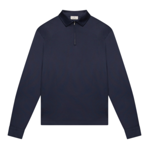 Valenza Supima zippolo L/S navy
