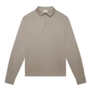 Valenza Supima Zip Collar L/S lead grey