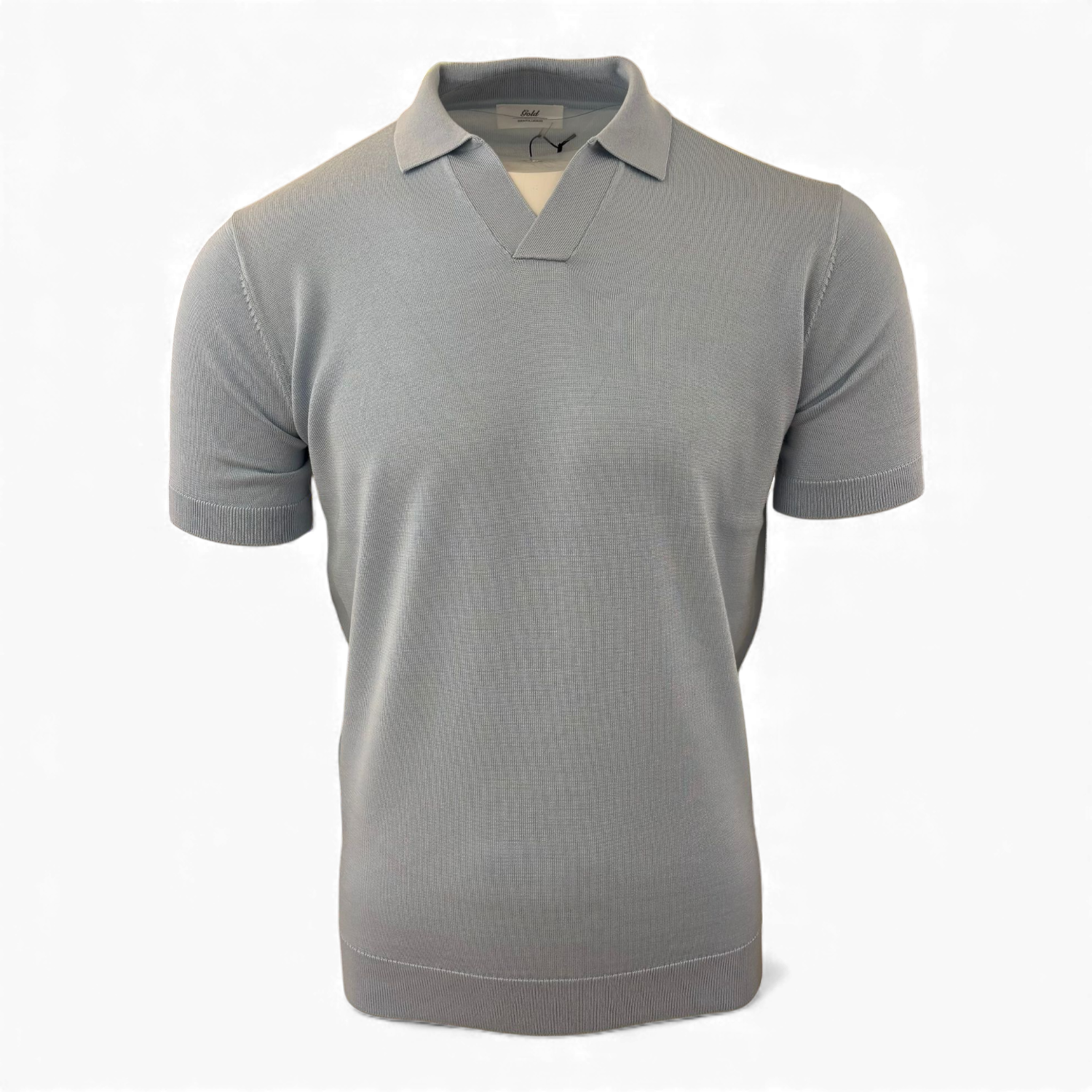 Gentiluomo no buttons polo lichtblauw