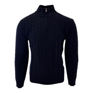 Aurelien cable zipper navy