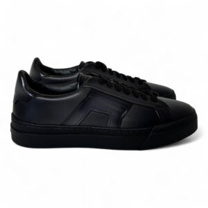 Santoni sneaker leer Gloria antraciet