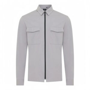Genti Oaks shirt jacket zip grijs