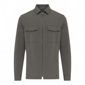 Genti Oaks shirt jacket zip military green