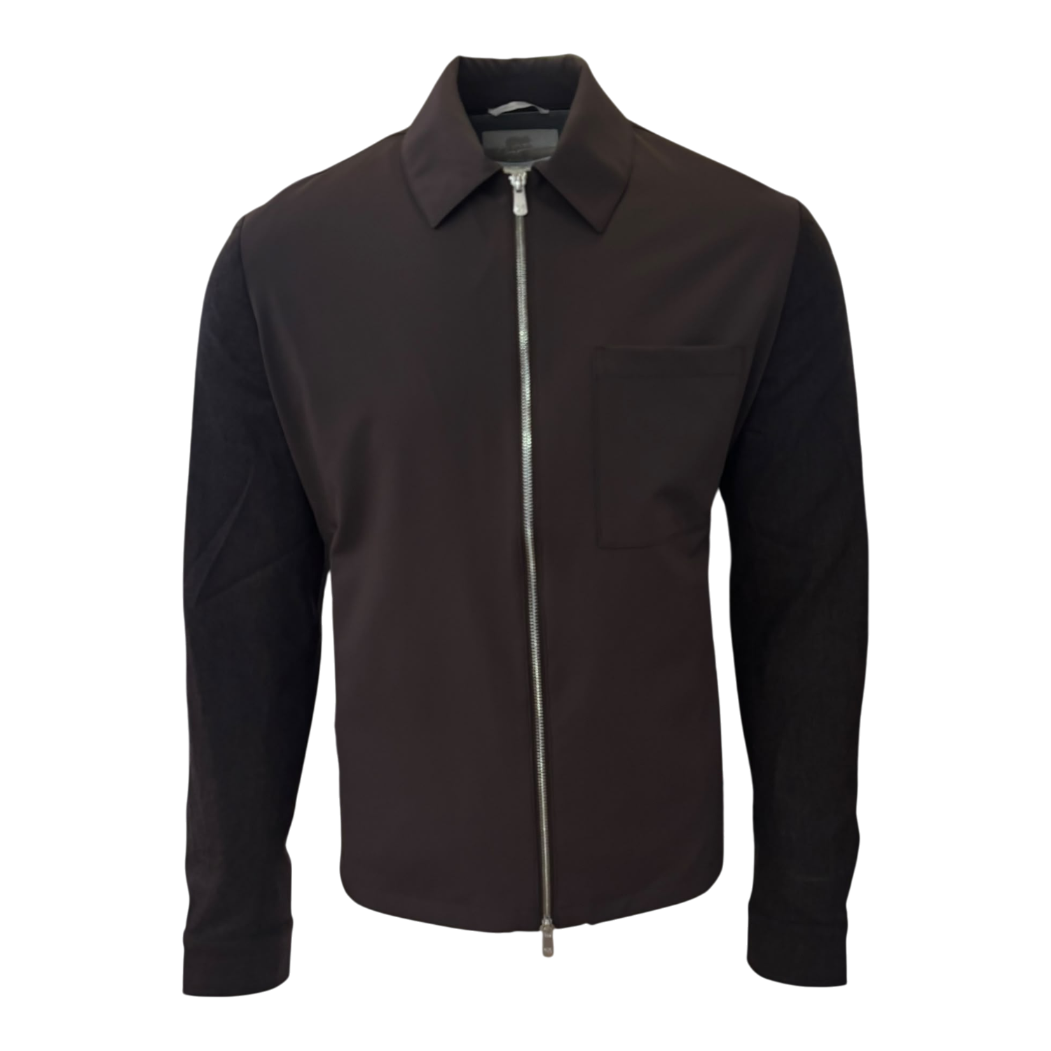 Marco Pescarolo zipped overshirt Ventidue brown