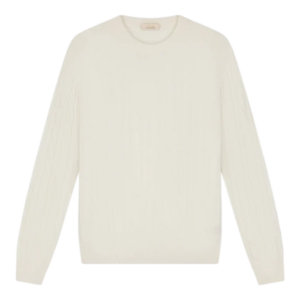 Aurelien kabelpullover Ivory