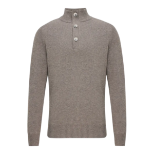 Gentiluomo pullover turtle buttons bruin