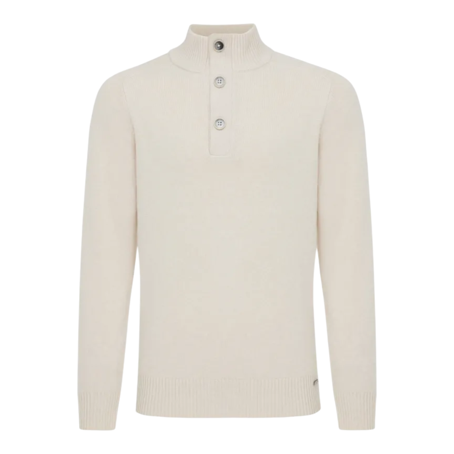 Gentiluomo pullover turtle buttons zand