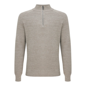 Gentiluomo katoenen zippullover beige