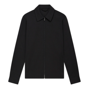 Valenza stretch zip overshirt zwart