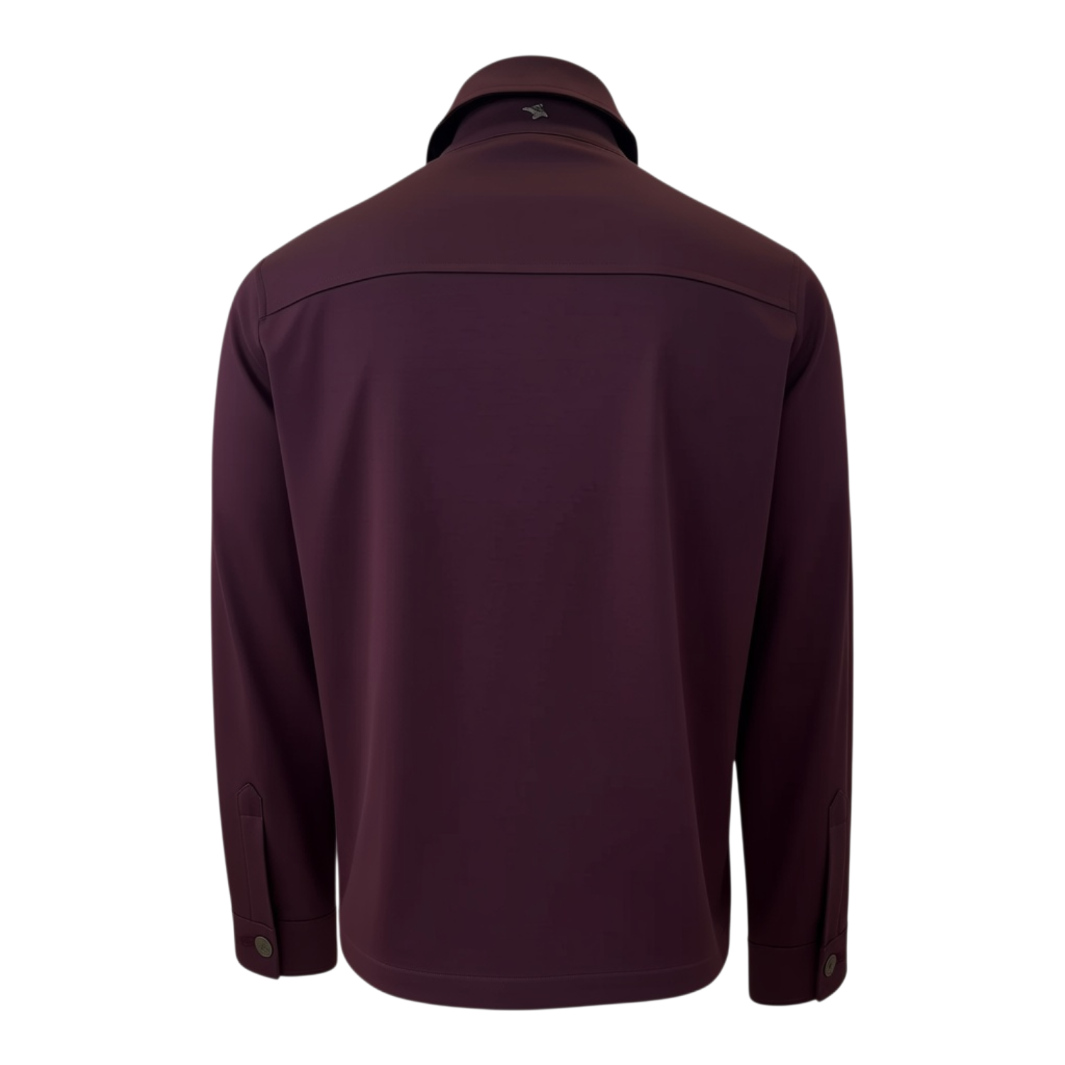 Valenza Supima zip overshirt bordeaux - Afbeelding 2