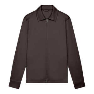 Valenza Supima zip overshirt Asphalt