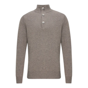 Gentiluomo pullover turtle zip taupe