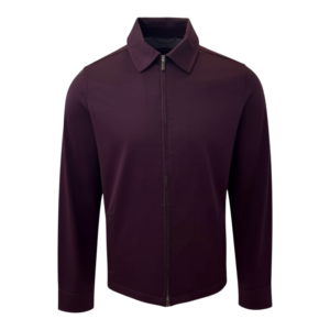 Valenza Supima zip overshirt bordeaux