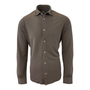 Fedeli piquet shirt Giza taupe